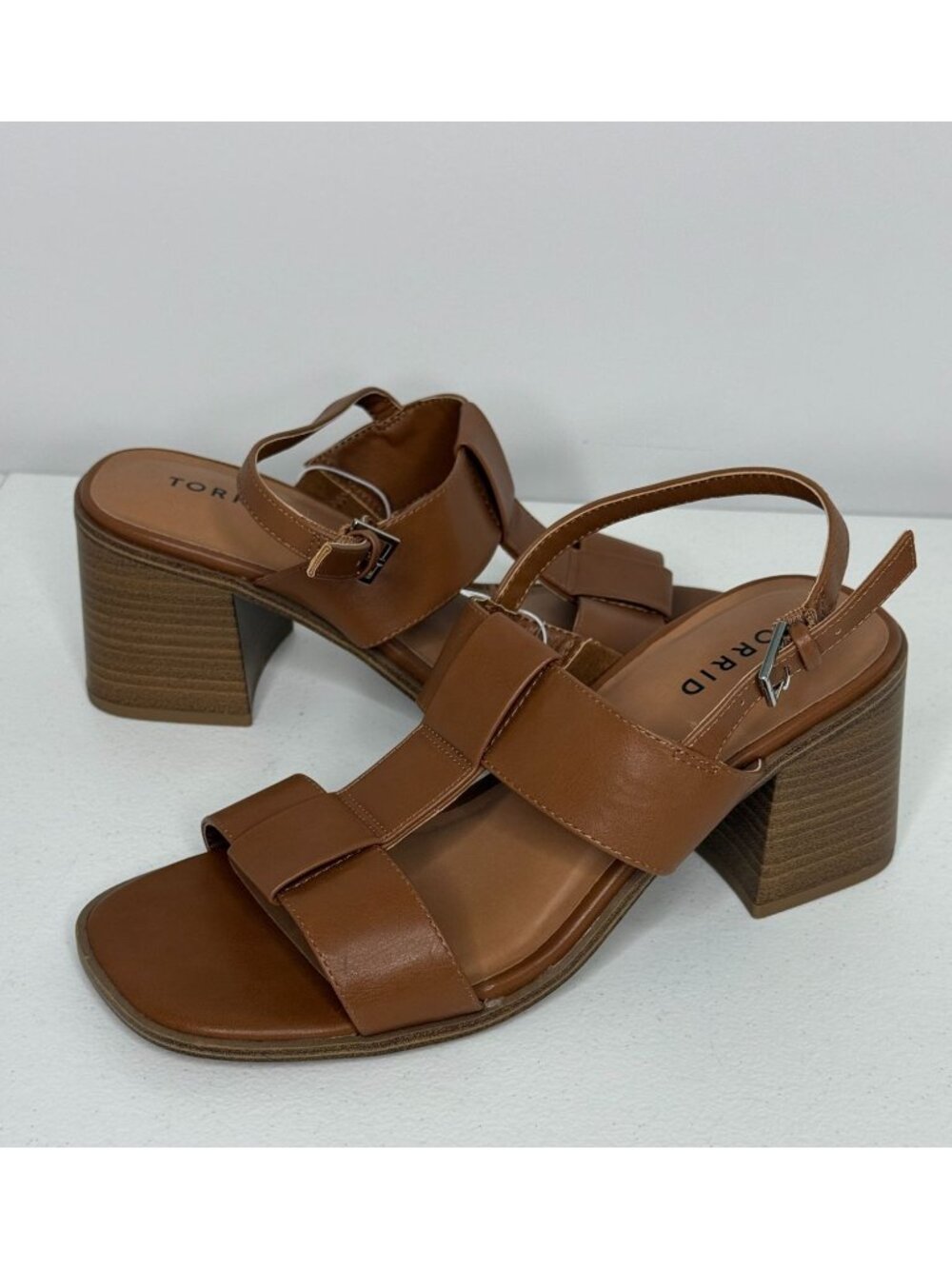 Torrid Brown Block Heel Wide Width Sandals Size 8.5WW